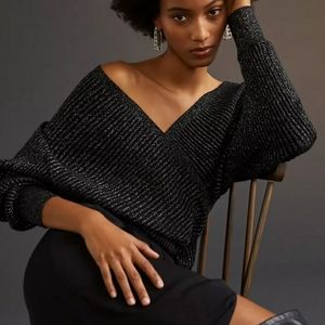 Anthropologie Shimmery Surice pullover top